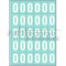 Marquage durable blanc - 25 chiffres 0 - 4 cm