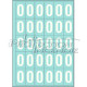 Marquage durable blanc - 25 chiffres 0 - 4 cm