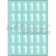 Marquage durable blanc - 25 chiffres 1 - 4 cm