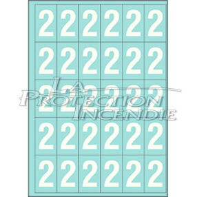 Durable white marking - 25 digits 2 - 4 cm