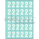 Marquage durable blanc - 25 chiffres 2 - 4 cm
