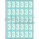Marquage durable blanc - 25 chiffres 3 - 4 cm