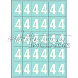 Durable white marking - 25 digits 4 - 4 cm