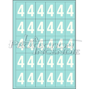 Durable white marking - 25 digits 4 - 4 cm