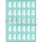 Marquage durable blanc - 25 chiffres 4 - 4 cm