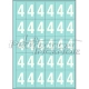Marquage durable blanc - 25 chiffres 4 - 4 cm