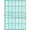 Durable white marking - 25 digits 5 - 4 cm Durable white marking - 25 digits 5 - 4 cm