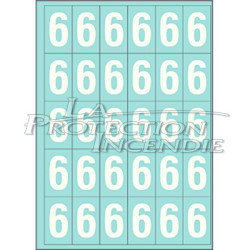 Durable white marking - 25 digits 6 - 4 cm