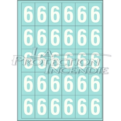 Durable white marking - 25 digits 6 - 4 cm