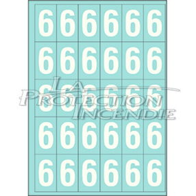 Durable white marking - 25 digits 6 - 4 cm