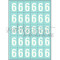 Marquage durable blanc - 25 chiffres 6 - 4 cm