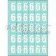 Durable white marking - 25 digits 6 - 4 cm