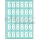 Durable white marking - 25 digits 6 - 4 cm