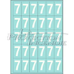 Durable white marking - 25 digits 7 - 4 cm