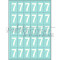 Marquage durable blanc - 25 chiffres 7 - 4 cm
