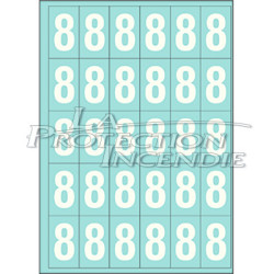 Durable white marking - 25 digits 8 - 4 cm