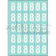 Marquage durable blanc - 25 chiffres 8 - 4 cm