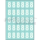 Marquage durable blanc - 25 chiffres 8 - 4 cm