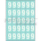 Marquage durable blanc - 25 chiffres 9 - 4 cm