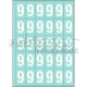Durable white marking - 25 digits 9 - 4 cm