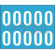 Marquage durable blanc - 10 chiffres 0 - 7 cm