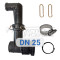 Boîte à eau DN 25 ROT - avec coude, épingles, circlip et collier de serrage Boîte à eau DN 25 ROT - avec coude, épingles, circlip et collier de serrage