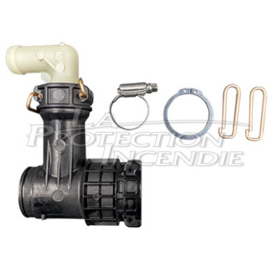 Boîte à eau DN 25 ROT - avec coude, épingles, circlip et collier de serrage Boîte à eau DN 25 ROT - avec coude, épingles, circlip et collier de serrage