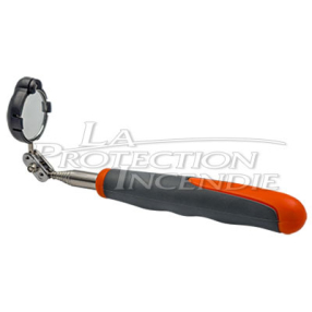 Telescopic inspection mirror with LED lighting