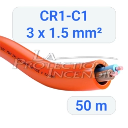 CR1 C1 3x1.5 mm² Fire Cable - Orange - 50 m Length - For alarm systems