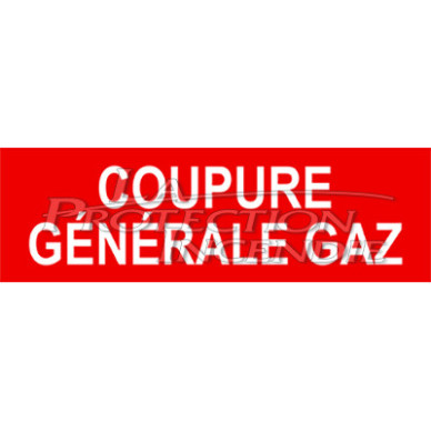 Panel 30 x 10 cm “General gas cut-off”