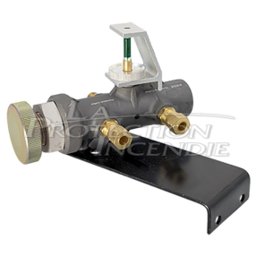 Reset screw for thermal release valves fixed to the frame of the smoke vents