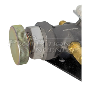 Reset screw for thermal release valves fixed to the frame of the smoke vents