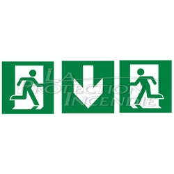 Set of 3 Running Man and Arrow labels - PRIMEVO+ range - ABB/KAUFEL code: 663337