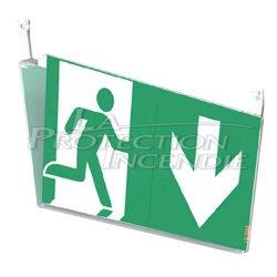 Porte étiquette PRIMEVO+ avec étiquettes: Running man + flèche + opaque - Code ABB / KAUFEL : 663430