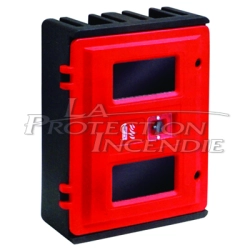 Red case for firefighting equipment - With key - W 820 x H 820 x D 360 mm