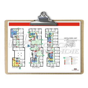 Porte-bloc A3 sans rabat en bois rigide