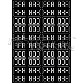 Planche de 40 numérotation sur fond noir à remplir avec un marqueur noir