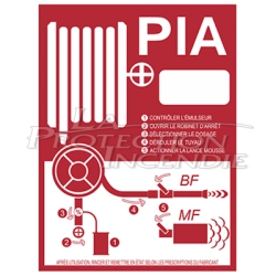 Sign with instructions for Additive Fire Hydrants (PIA) - 150 x 200 mm
