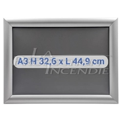 A3 Snap Frame - Basic - for temporary displays, intervention plans and evacuation plans