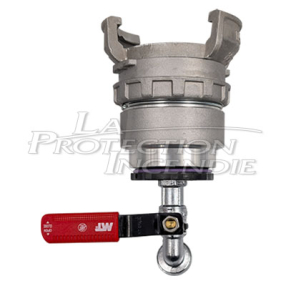 DSP65 fitting for fire hydrants, to a quick-connect fitting for a garden hose, with quarter-turn valve