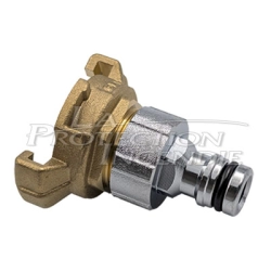 Cat's head connector to quick-connect fitting for garden hose