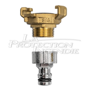 Cat's head connector to quick-connect fitting for garden hose