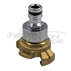 Cat's head connector to quick-connect fitting for garden hose