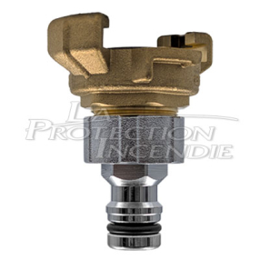 Cat's head connector to quick-connect fitting for garden hose