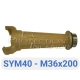 Copper alloy spear shaft - SYM40 - M36x200