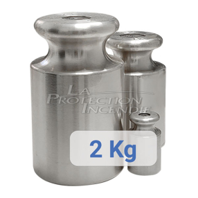 2 kg stainless steel calibration weight - category M2 - without hook