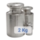 2 kg stainless steel calibration weight - category M2 - without hook