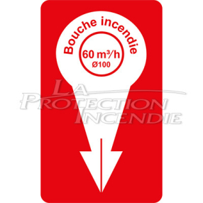 Panel 30 x 60 cm "Fire hydrant diameter 100"