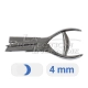 Hardened steel punch pliers - Moon - 4 mm - for inspection technician