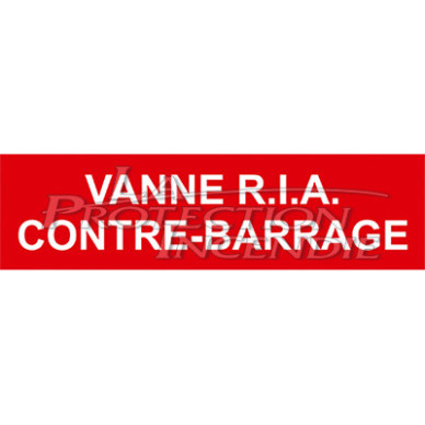 Engraved panel “RIA Counter-dam valve”